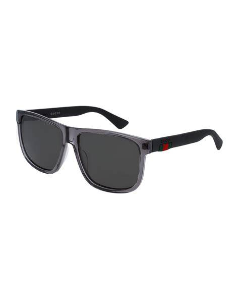 gucci square acetate sunglasses mens|Gucci polarized sunglasses men's.